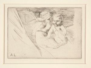 Mab et Cupidon (Mab och Cupid) av Alphonse Legros