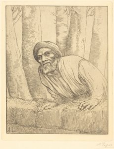 Man som klättrar på en vägg (Klättring) av Alphonse Legros