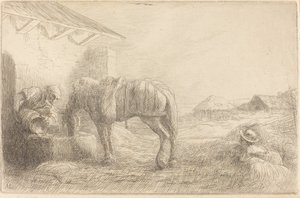 Man som vattnar en häst Man som vattnar en häst. av Alphonse Legros