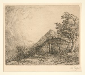 Stuga på en kulle av Alphonse Legros