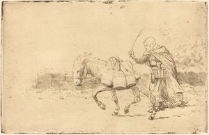 Milkmaid of Boulogne, 1:a plattan Laitiere a Boulogne. av Alphonse Legros
