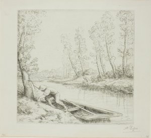 Morgon på floden av Alphonse Legros
