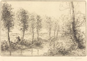 Nära Mill Pres du moulin. av Alphonse Legros