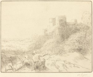 Old Chateau Ett gammalt slott. av Alphonse Legros