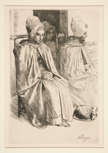 Paysannes des Environe de Boulogne (Bondkvinnor i kvarteret Boulogne) av Alphonse Legros