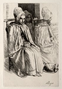 Bondekvinna i kvarteret Boulogne. av Alphonse Legros