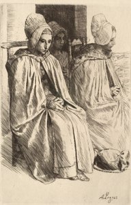 Bondkvinnor från trakten kring Boulogne av Alphonse Legros