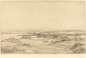 Slätt nära en sjö av Alphonse Legros