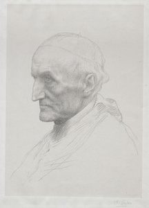 Porträtt av kardinal Manning (andra plattan) av Alphonse Legros