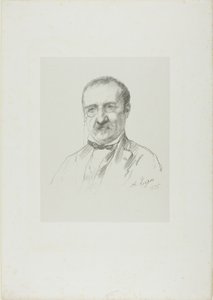 Porträtt av Champfleury av Alphonse Legros