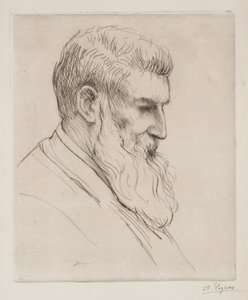 Porträtt av Craibe Angus. av Alphonse Legros