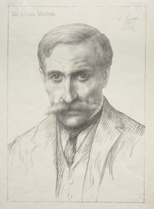 Porträtt av Dr Louis Vintras av Alphonse Legros