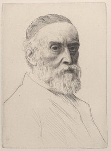 Porträtt av George Frederic Watts, 1879. av Alphonse Legros