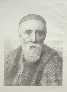 Porträtt av George Frederic Watts 2nd Plate. av Alphonse Legros