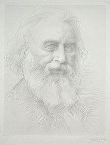 Porträtt av Henry Wadsworth Longfellow (andra plattan) av Alphonse Legros