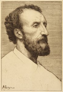Porträtt av J. Dalou av Alphonse Legros