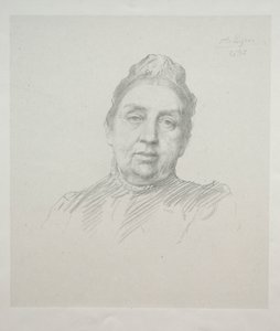 Porträtt av Madame Kemp, framifrån (tredje plattan) av Alphonse Legros