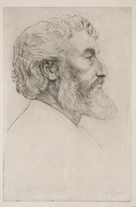 Porträtt av Sir Frederick Leighton (första plattan) av Alphonse Legros