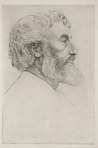 Porträtt av Sir Frederick Leighton (första plattan) av Alphonse Legros