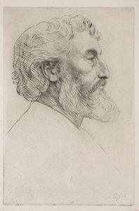 Porträtt av Sir Frederick Leighton First Plate. av Alphonse Legros
