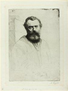 Porträtt av konstnären av Alphonse Legros