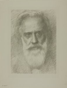 Porträtt av konstnären, åttonde plattan av Alphonse Legros