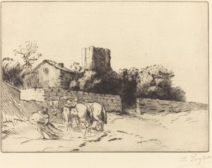 Prästgårdsmur (Le mur du presbytere) av Alphonse Legros