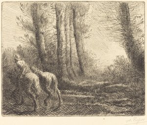 Tillbaka från plöjningen (Le retour de labourage) av Alphonse Legros