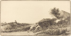 Återvänder med höet (Rentrant le foin) av Alphonse Legros