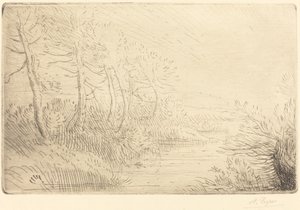Flodstrand (Bord de la riviere) av Alphonse Legros