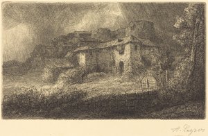 Ruiner av ett slott av Alphonse Legros