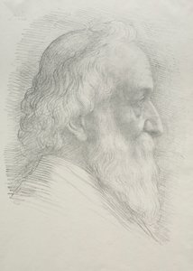 Självporträtt 10:e plattan. av Alphonse Legros