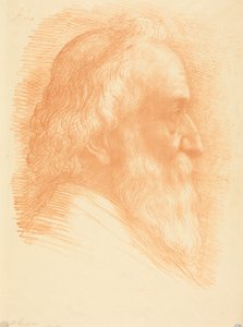 Självporträtt, 10:e plåten av Alphonse Legros