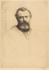 Självporträtt, 3:e plåten av Alphonse Legros