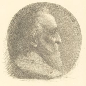 Självporträtt, Medaljong, nr 1, 9:e plattan av Alphonse Legros