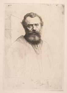 Självporträtt tredje plattan. av Alphonse Legros
