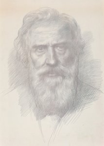 Självporträtt, ca. 1895. av Alphonse Legros