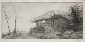 Fårstall på kullen av Alphonse Legros