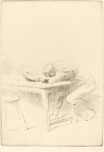 Siesta av en arbetare av Alphonse Legros