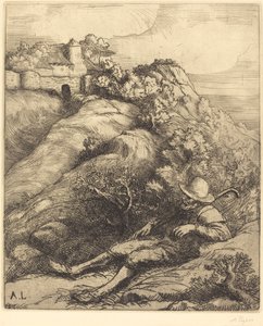 Sleeping Shepherd (Le repos du berger) av Alphonse Legros