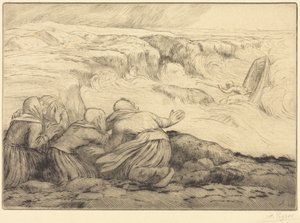 Liten båt i fara (Barque en péril) av Alphonse Legros