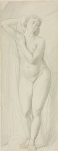 Stående kvinnlig akt av Alphonse Legros