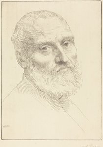 Studie för ett manshuvud av Alphonse Legros