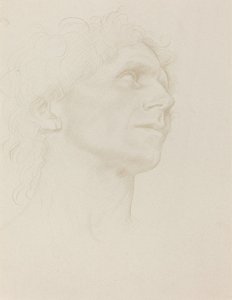 Studie av kvinnans huvud, högervänd av Alphonse Legros