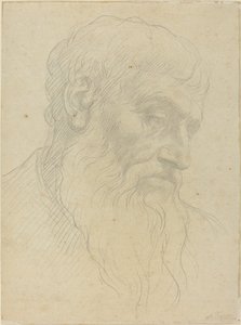 Studie av ett huvud. av Alphonse Legros