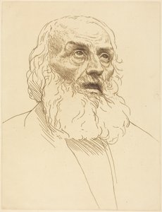 Study of an Old Man (Studie av en gammal man) av Alphonse Legros
