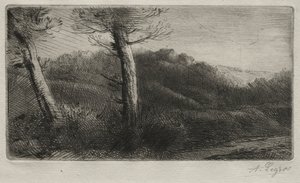 Solnedgång. av Alphonse Legros