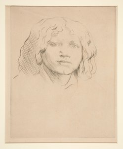 Huvud av ett italienskt barn av Alphonse Legros