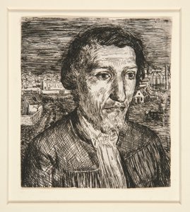 Tete de Charpentier (Charpentiers huvud) av Alphonse Legros