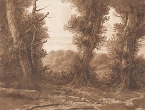 De stora träden. av Alphonse Legros